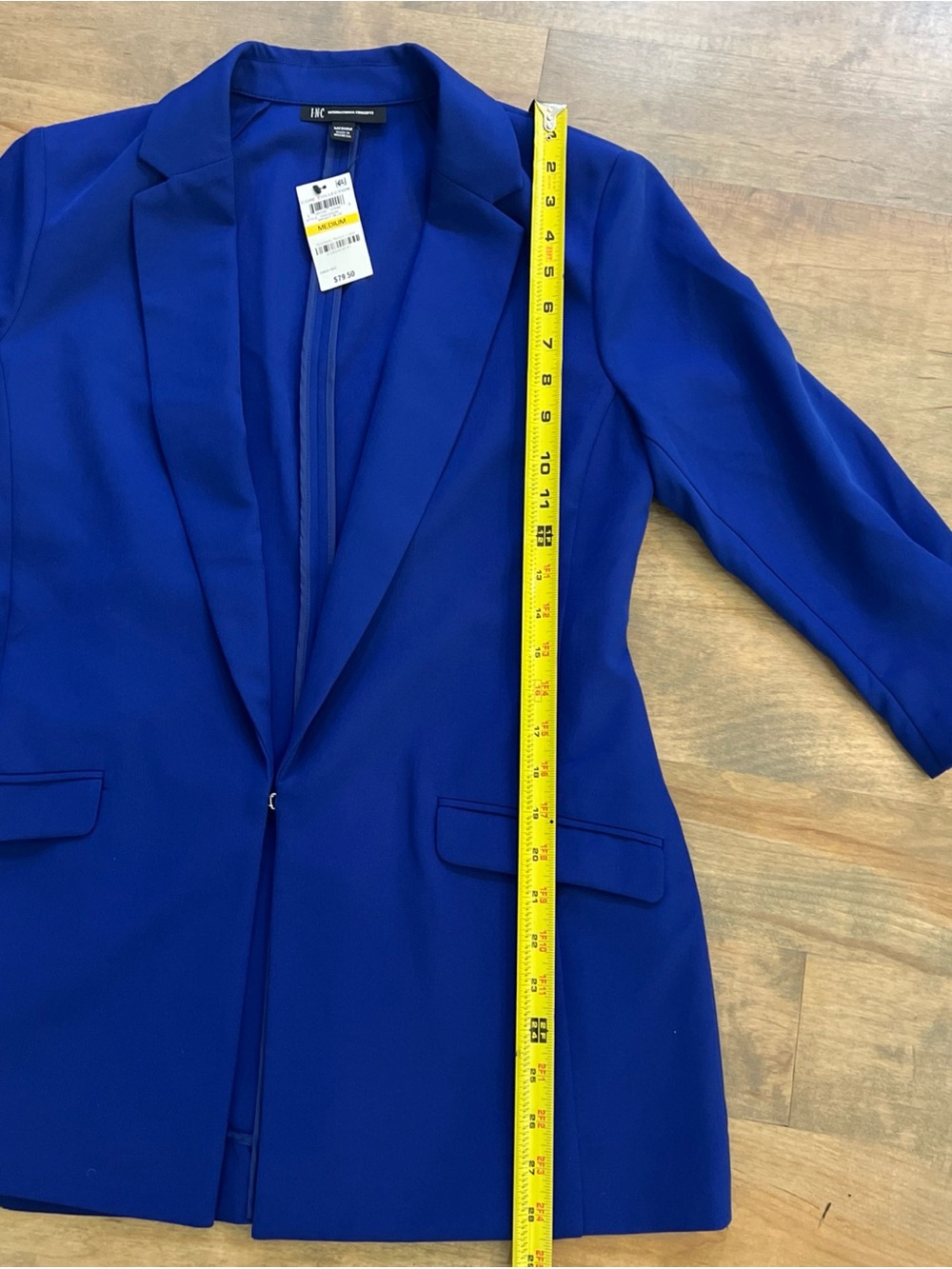 INC International Concepts Women's Cobalt Blue Tailored Blazer - Picture 5 of 8